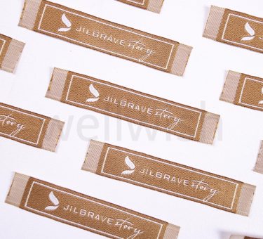 label woven damask
